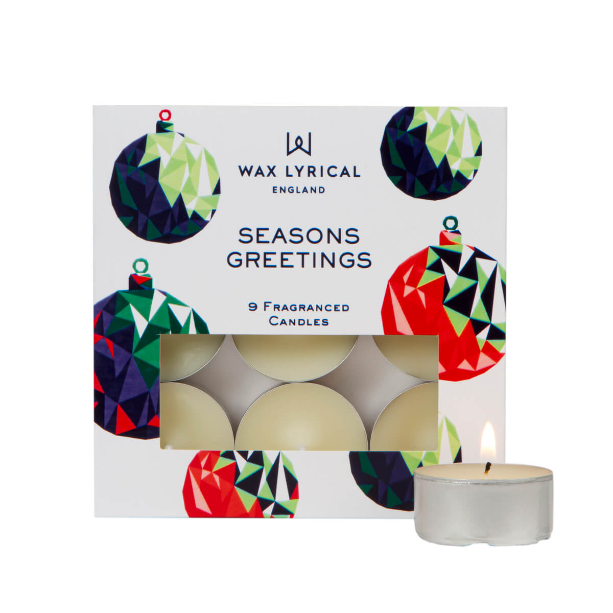 Seasons Greetings Set of 9 Tealights image number null